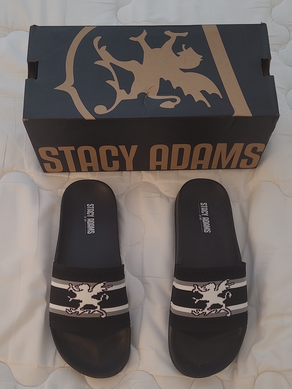 NWT Stacy Adams Black Sandas Sz 10